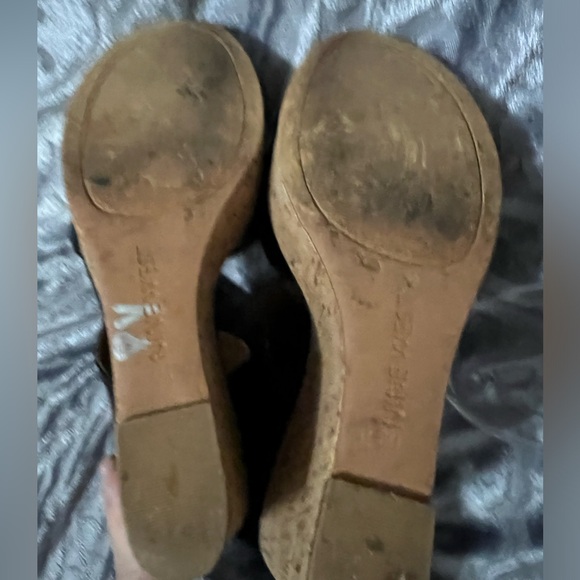 Nine West Leather Platform Sandals sz 6 - Picture 6 of 8